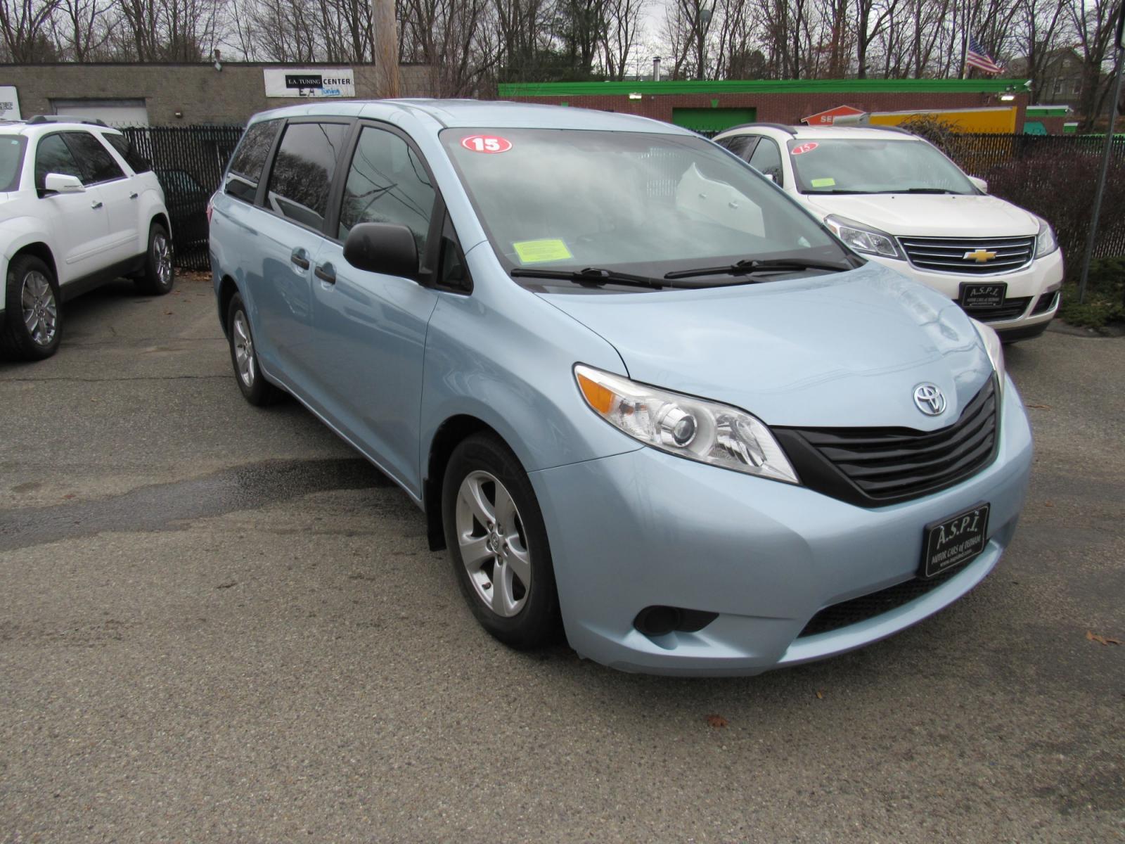 2015 Blue /Gray Toyota Sienna (5TDZK3DC4FS) with an 3.6L V6 DOHC 24V engine, Automatic transmission, located at 215 Milton St, Dedham, MA, 02026, (781) 329-5144, 42.241905, -71.157295 - This nice 7 passenger van is in excellent condition. Runs like new. All ASPI Motor Cars vehicles are fully serviced before they are delivered to assure the highest quality used vehicles. Come with a 3/3 warranty included in the price. Call for details. Prices on all vehicles do not include $299 - Photo #0